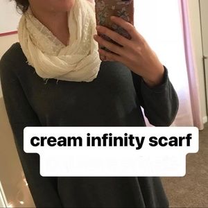 Cream Infinity Scarf